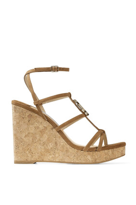 JC Wedge Leather Sandals